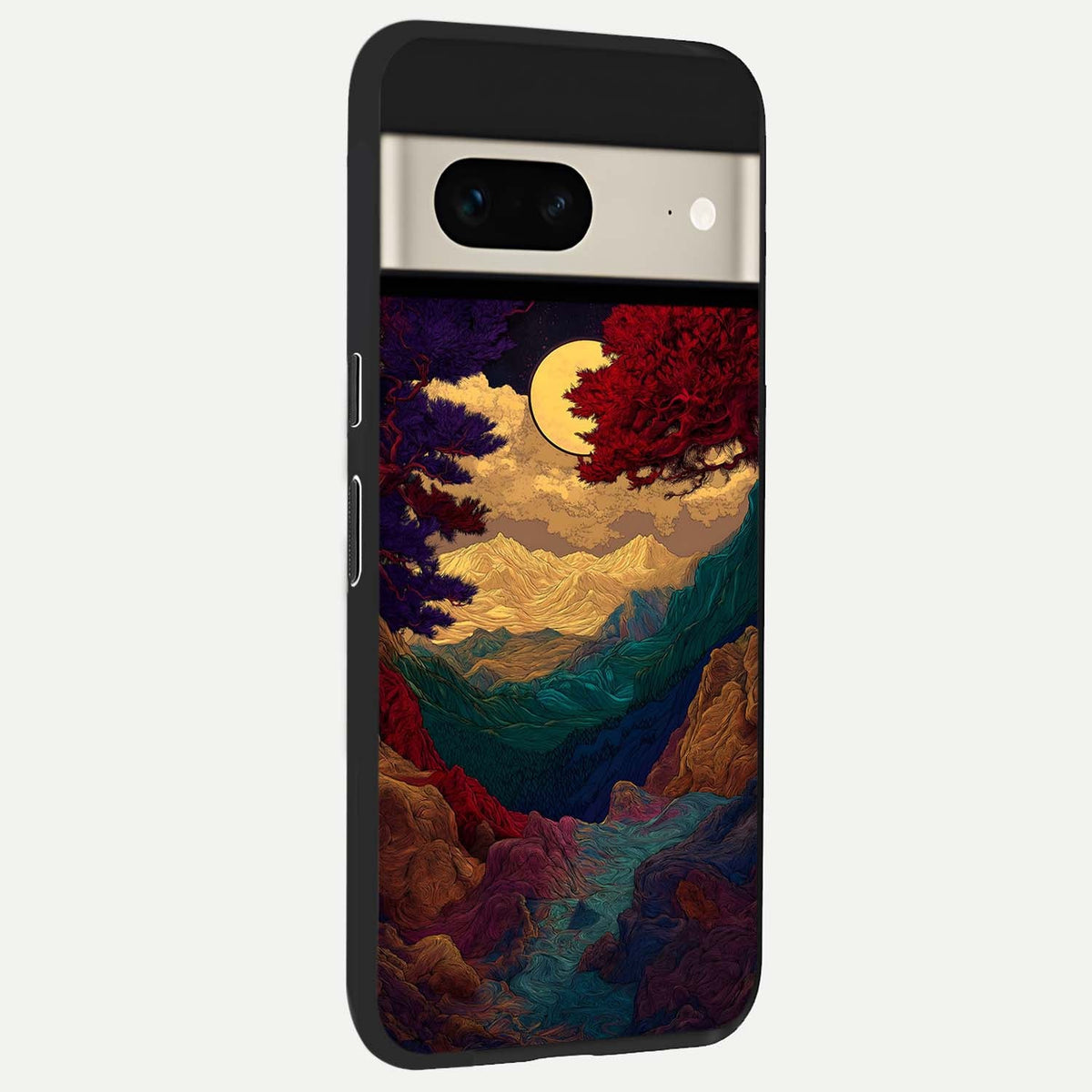  Mystic Valley Light back cover For Google Pixel 7 slim fit glass case with vibrant aesthetic design