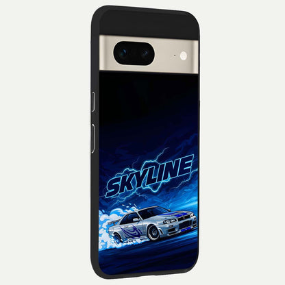  Neon Drift Beast back cover For Google Pixel 7 slim fit glass case with vibrant aesthetic design