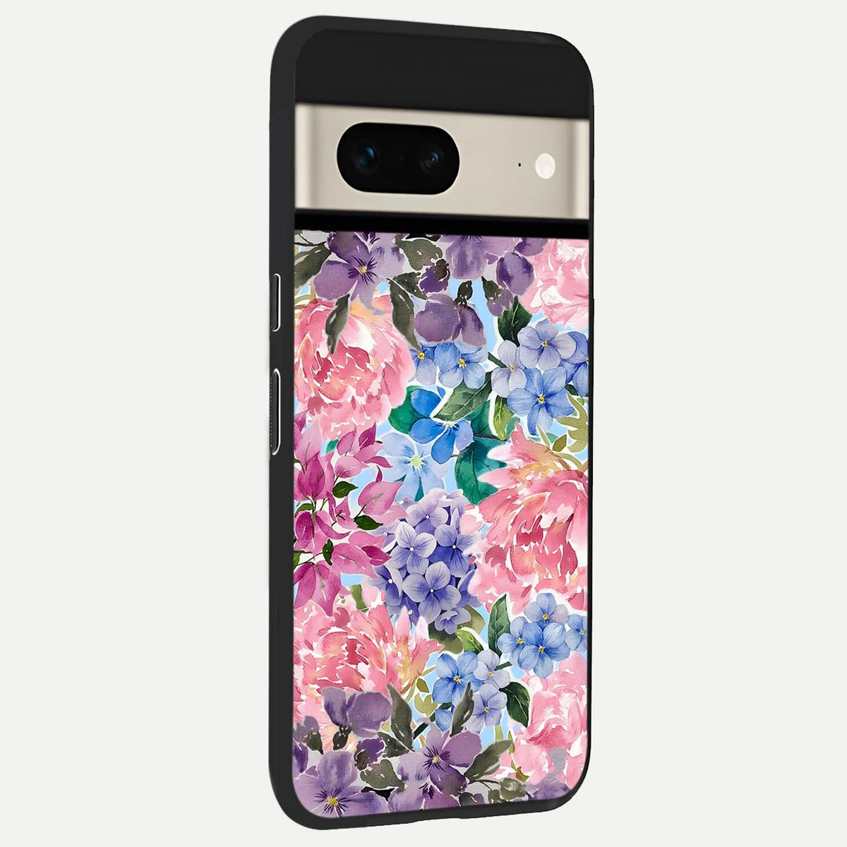  Pastel Floral Mix back cover For Google Pixel 7 slim fit glass case with vibrant aesthetic design