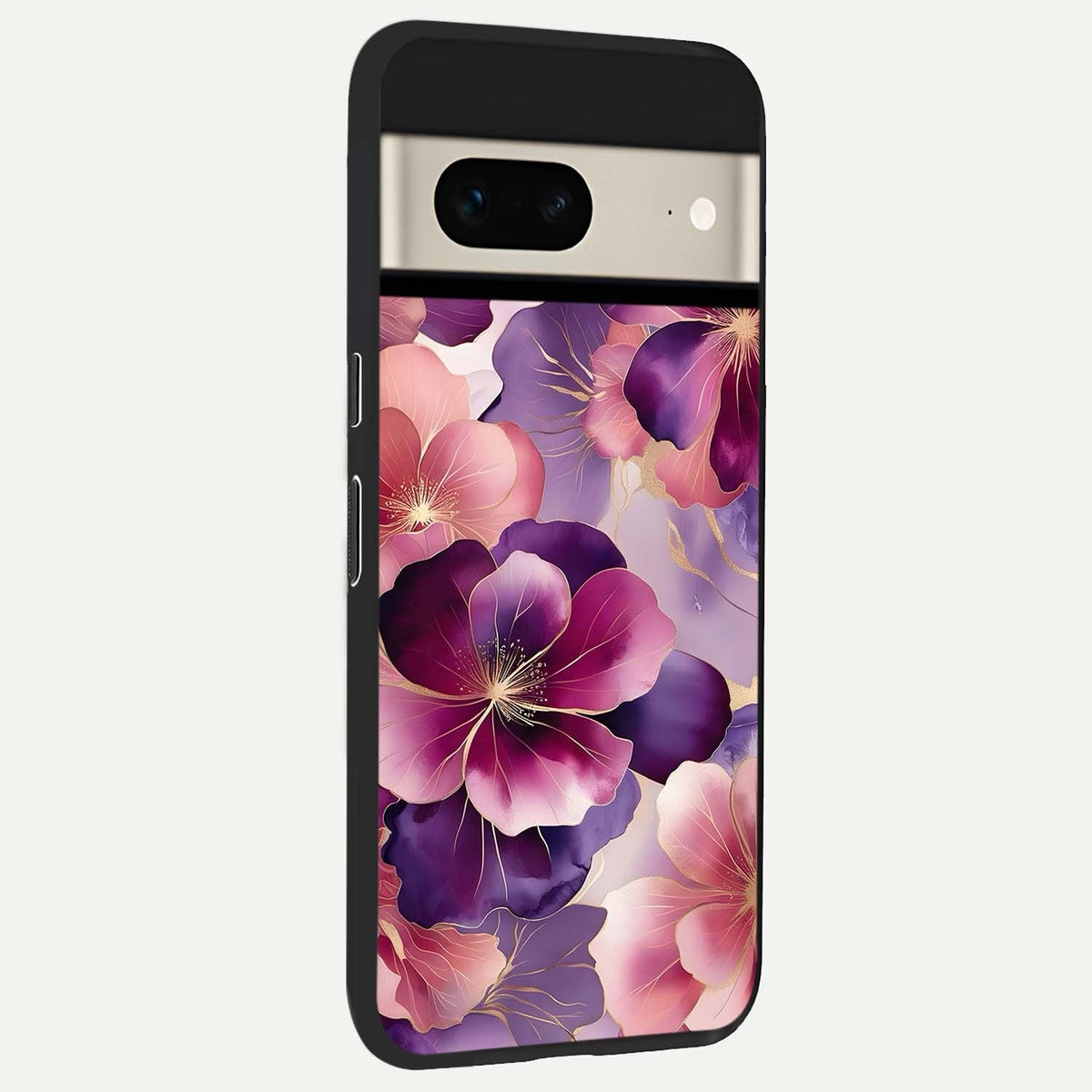  Pink Bouquet Florals back cover For Google Pixel 7 slim fit glass case with vibrant aesthetic design