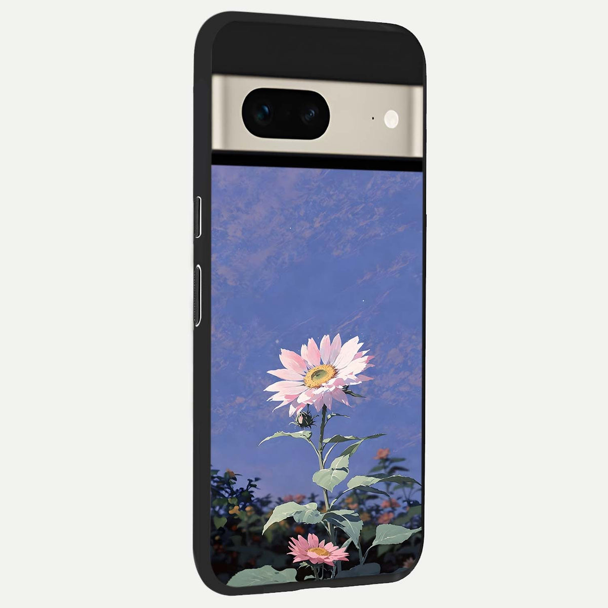  Pink Shells Outline back cover For Google Pixel 7 slim fit glass case with vibrant aesthetic design