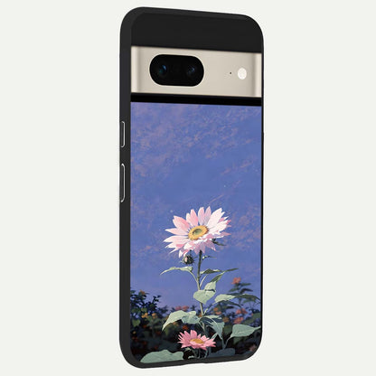  Pink Shells Outline back cover For Google Pixel 7 slim fit glass case with vibrant aesthetic design
