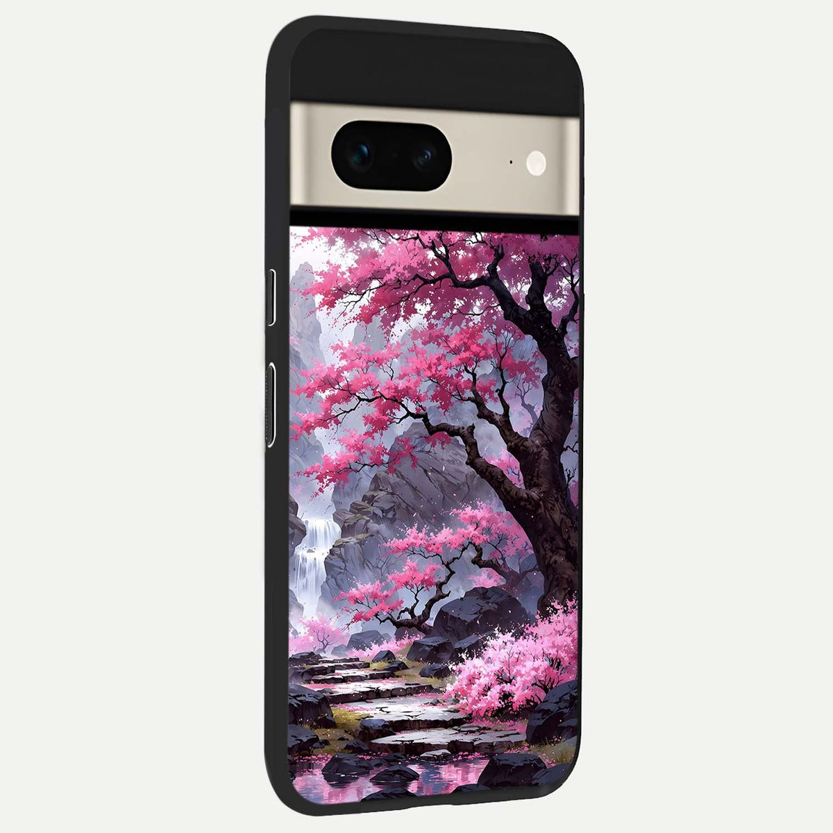 Pink Sunflower Glow back cover For Google Pixel 7 slim fit glass case with vibrant aesthetic design