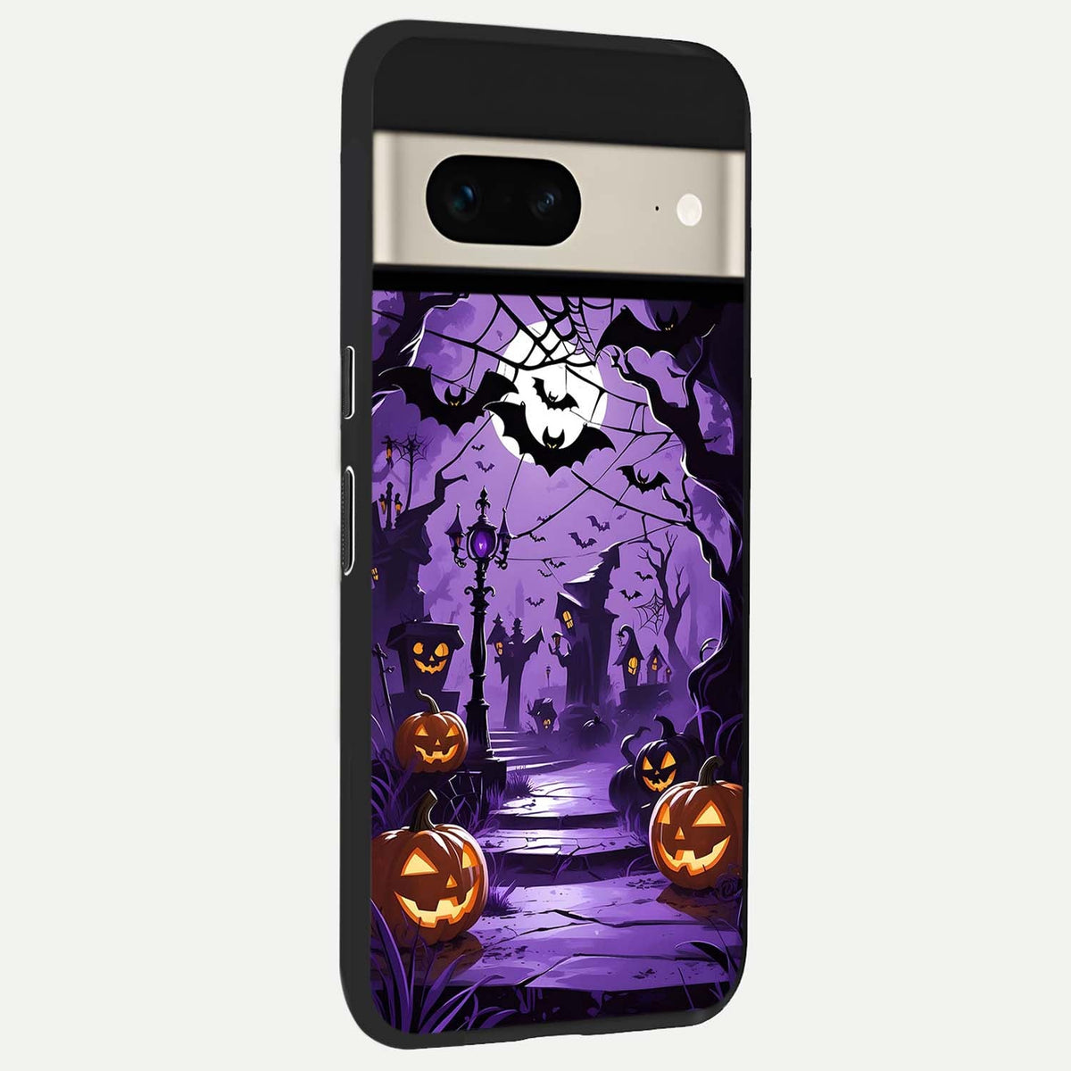  Pumpkin Patch Halloween back cover For Google Pixel 7 slim fit glass case with vibrant aesthetic design