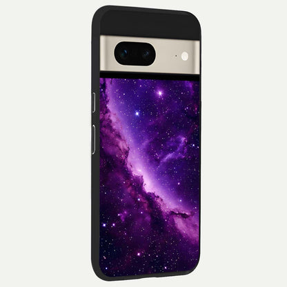  Purple Shade Sky back cover For Google Pixel 7 slim fit glass case with vibrant aesthetic design