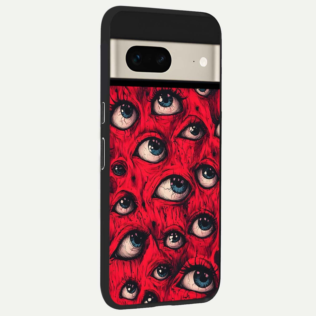  Red Eyes Pattern back cover For Google Pixel 7 slim fit glass case with vibrant aesthetic design