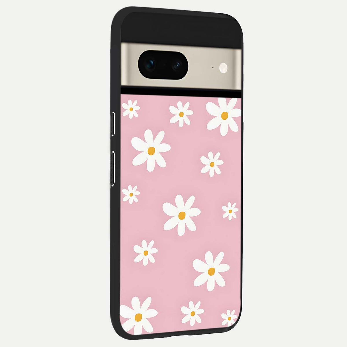  Soft Daisy Bliss back cover For Google Pixel 7 slim fit glass case with vibrant aesthetic design