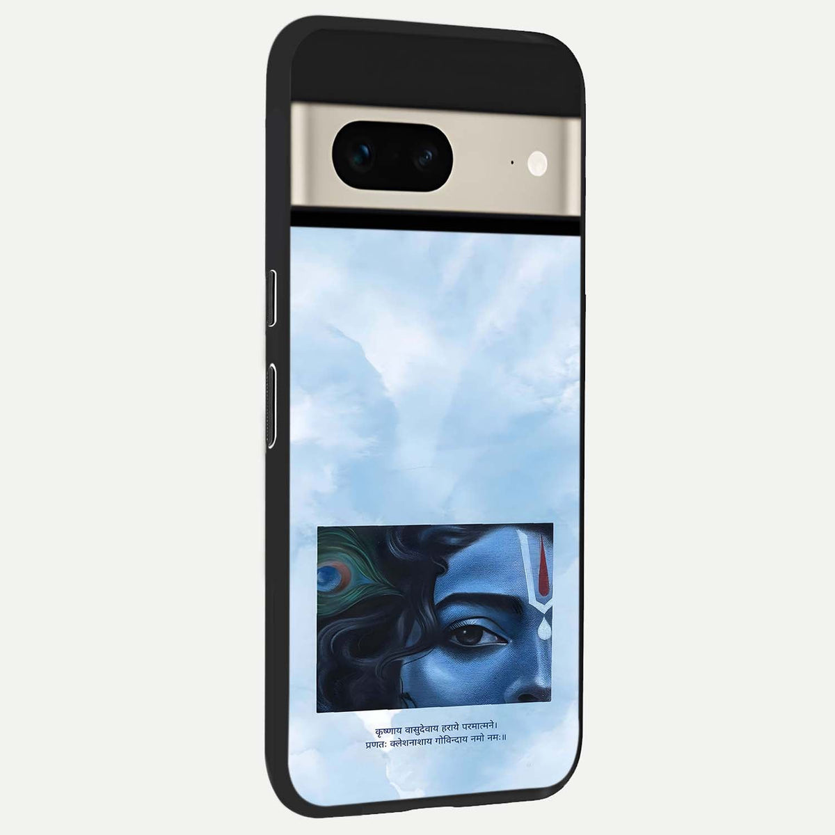  Spiritual Krishna back cover For Google Pixel 7 slim fit glass case with vibrant aesthetic design