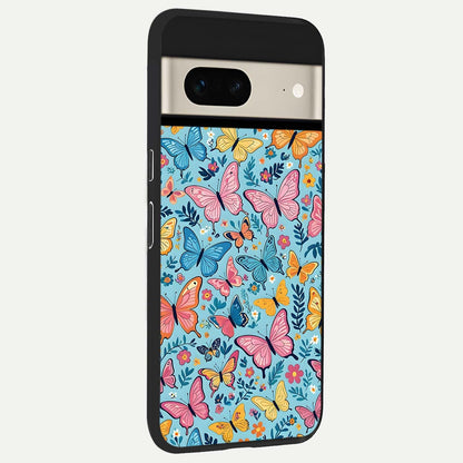  Spring Wing Garden back cover For Google Pixel 7 slim fit glass case with vibrant aesthetic design