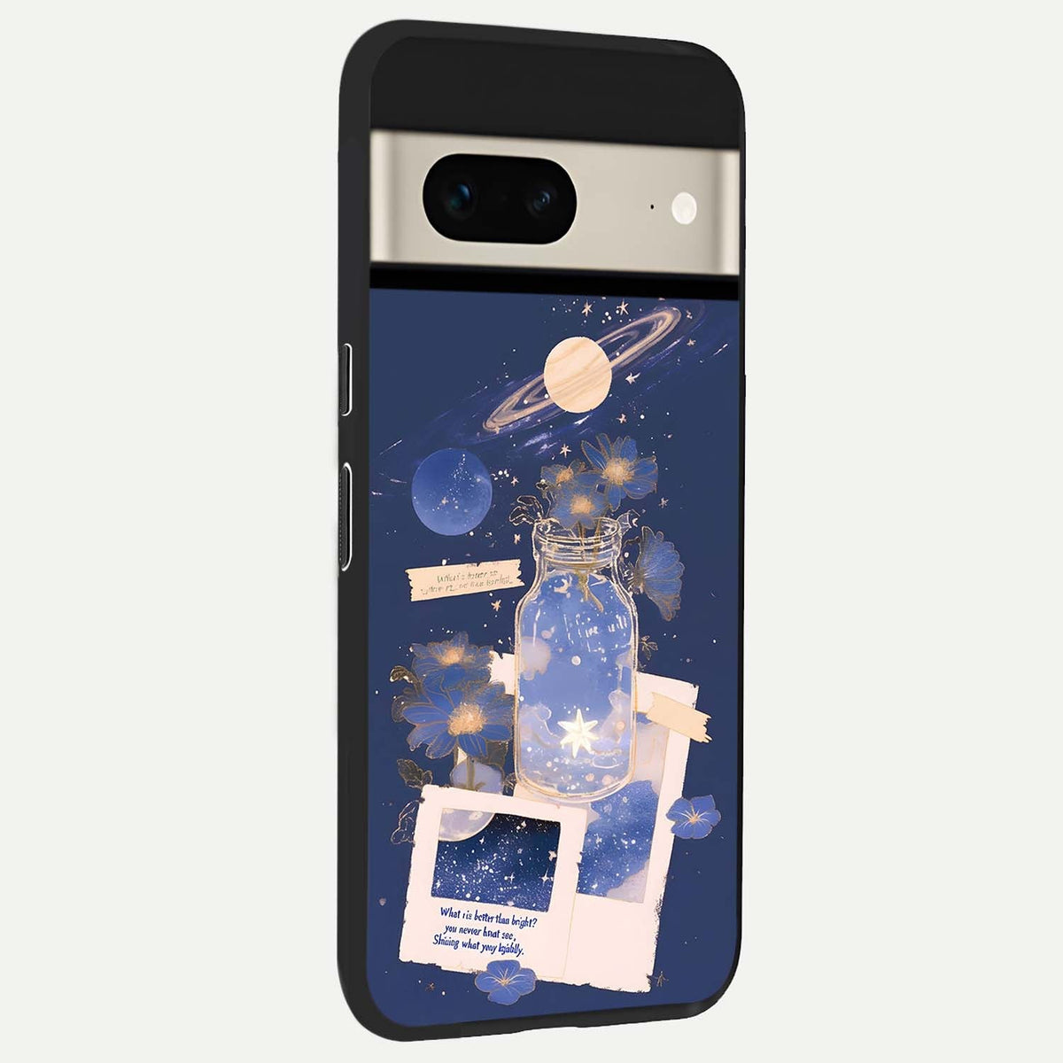  Starlit Cosmic Jar back cover For Google Pixel 7 slim fit glass case with vibrant aesthetic design