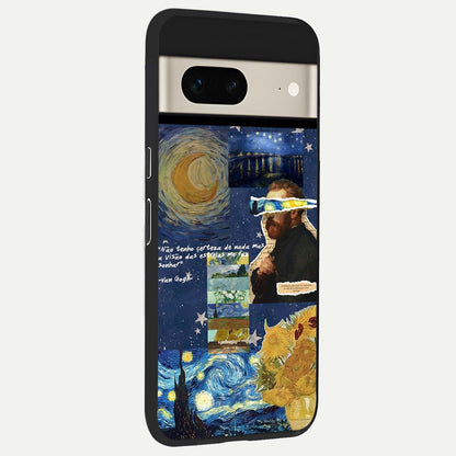  Starry Dream Vision back cover For Google Pixel 7 slim fit glass case with vibrant aesthetic design