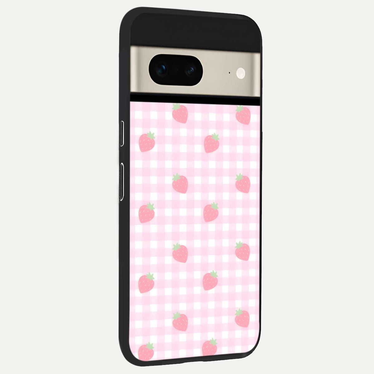  Strawberry Picnic Love back cover For Google Pixel 7 slim fit glass case with vibrant aesthetic design