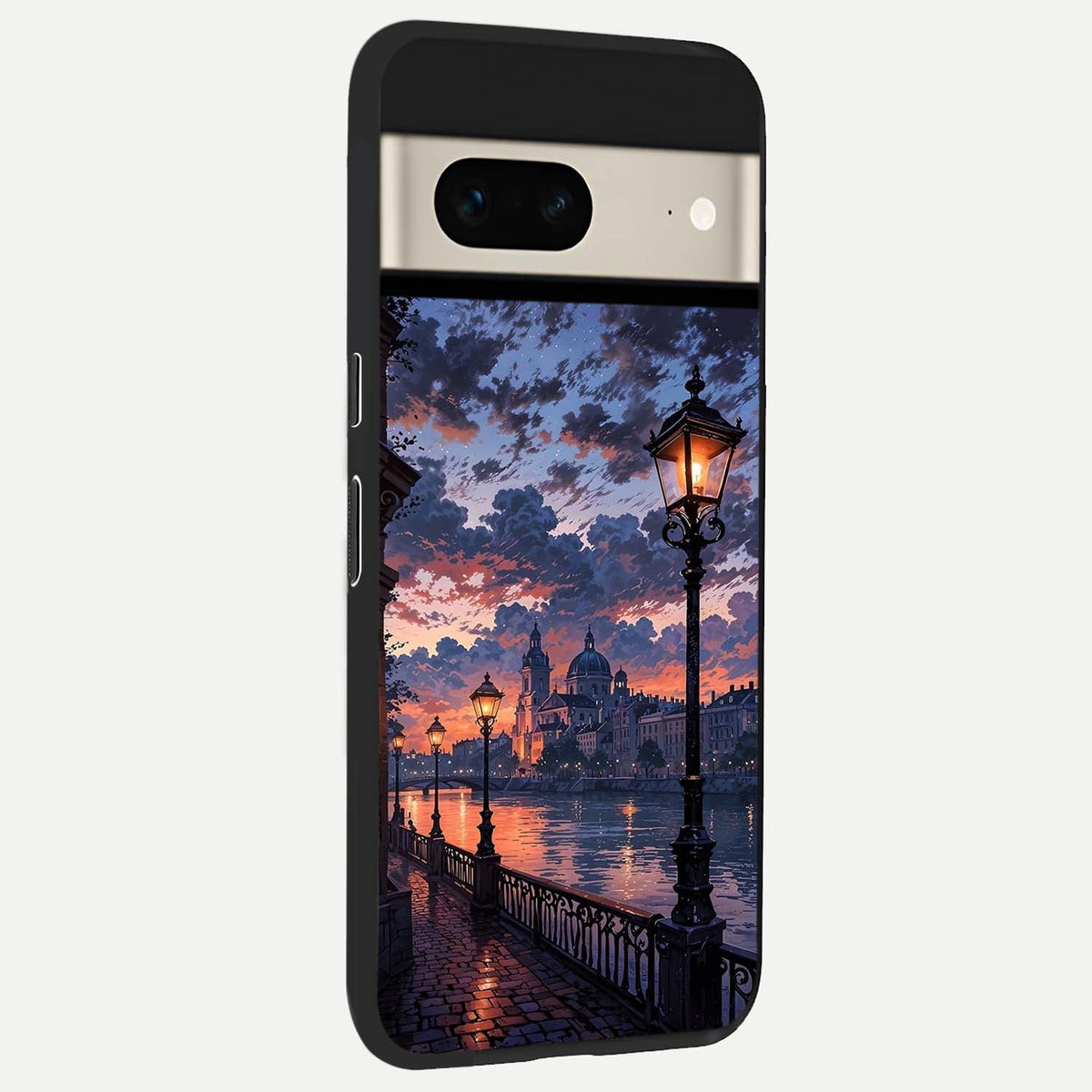 Twilight River Lights back cover For Google Pixel 7 slim fit glass case with vibrant aesthetic design
