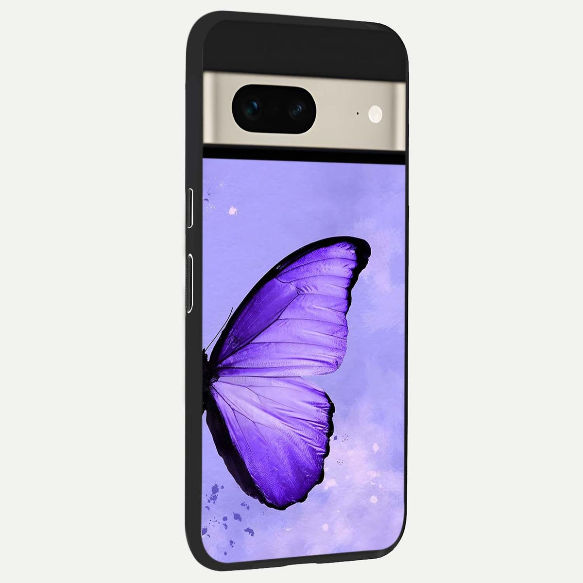  Violet Dream Wing back cover For Google Pixel 7 slim fit glass case with vibrant aesthetic design