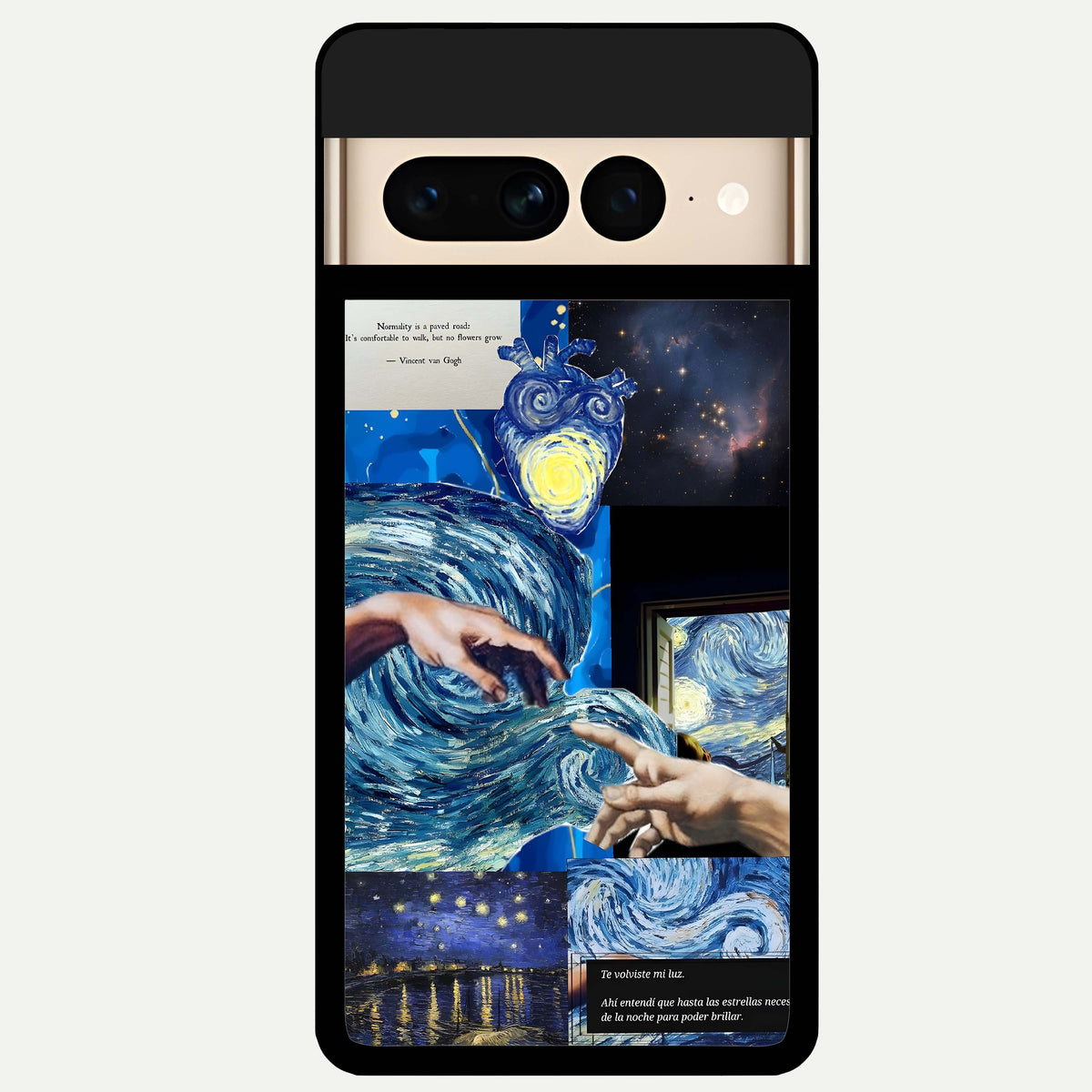  Aesthetic Vando Hands Glass Case For Google Pixel 7 Pro back cover – full design glossy printed glass finish