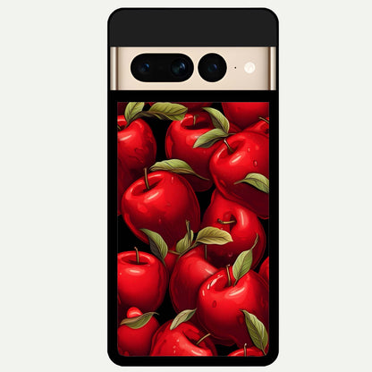  Apple Pattern Glass Case For Google Pixel 7 Pro back cover – full design glossy printed glass finish