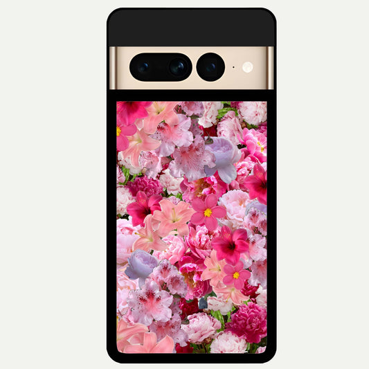  Bloom Crush Fantasy Glass Case For Google Pixel 7 Pro back cover – full design glossy printed glass finish