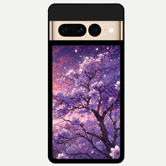  Blossom Tree Glass Case For Google Pixel 7 Pro back cover – full design glossy printed glass finish
