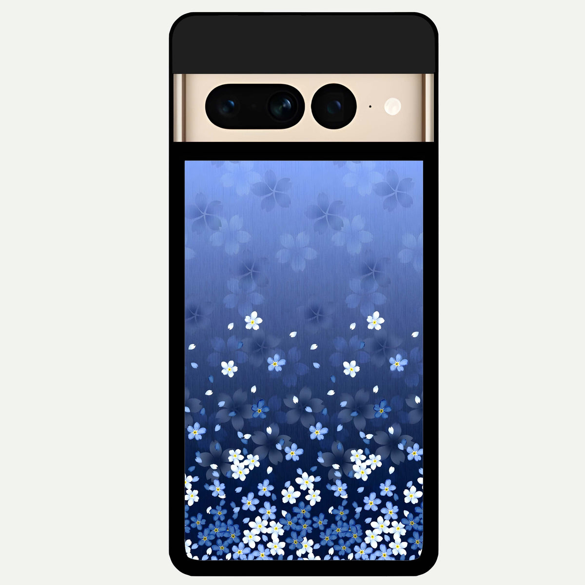  Blue Starry Glass Case For Google Pixel 7 Pro back cover – full design glossy printed glass finish