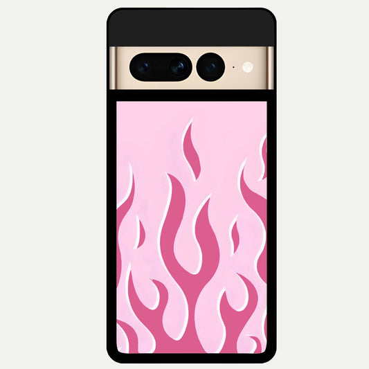  Blush Flame Energy Glass Case For Google Pixel 7 Pro back cover – full design glossy printed glass finish