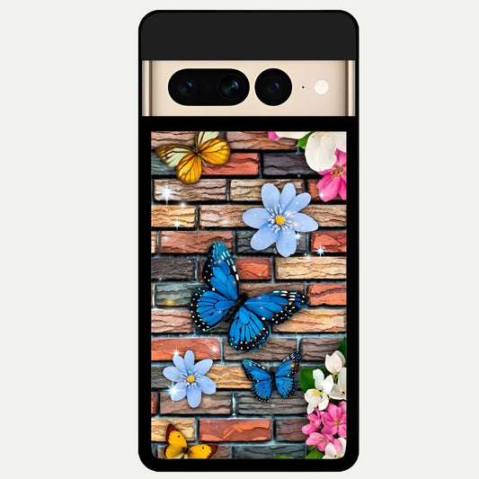  Brick Bloom Flight Glass Case For Google Pixel 7 Pro back cover – full design glossy printed glass finish
