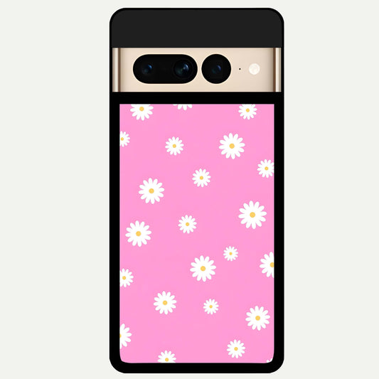  Bubblegum Daisy Pop Glass Case For Google Pixel 7 Pro back cover – full design glossy printed glass finish