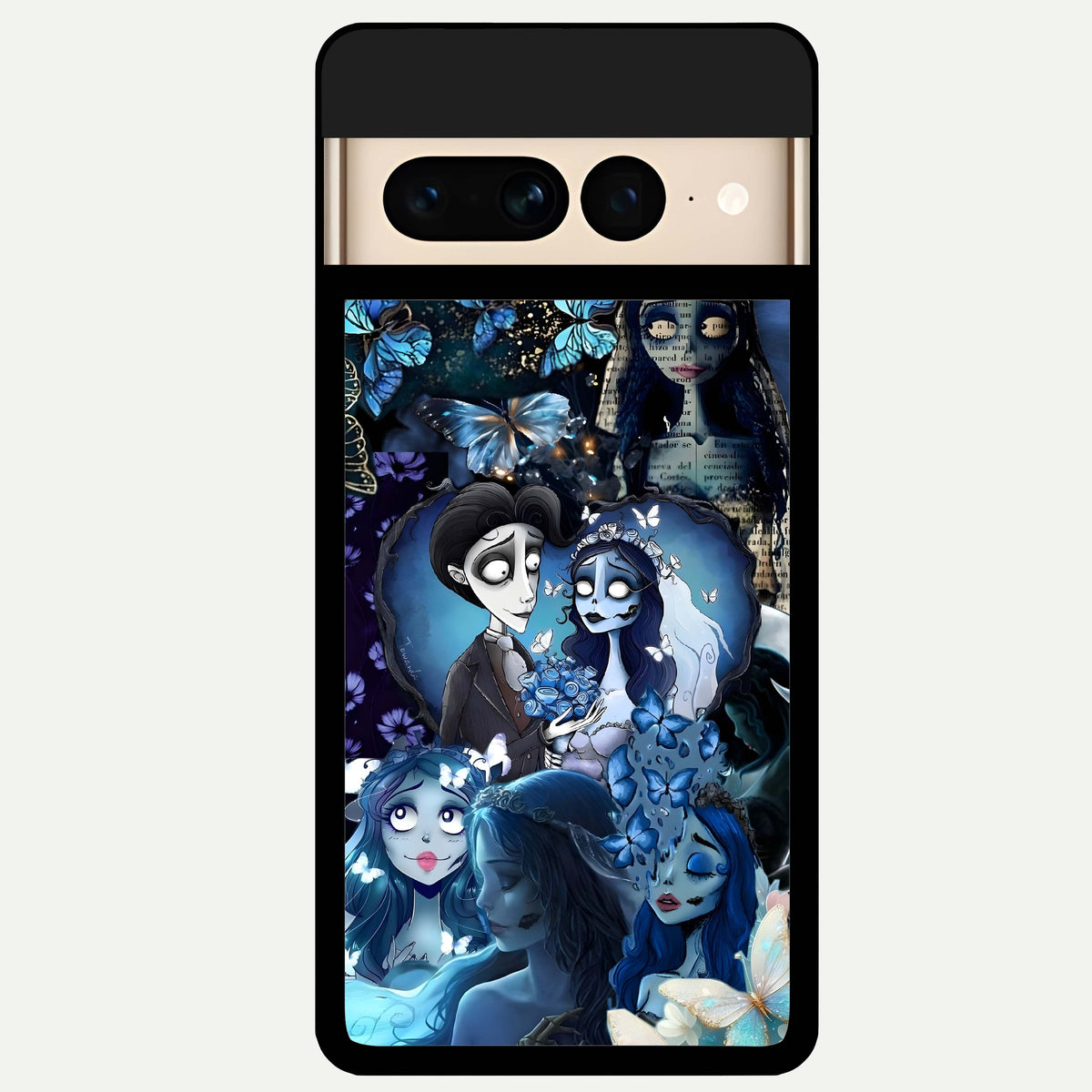  Butterfly Ghost Soul Glass Case For Google Pixel 7 Pro back cover – full design glossy printed glass finish