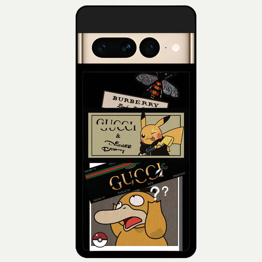  Cartoon Brand Play Mashup Glass Case For Google Pixel 7 Pro back cover – full design glossy printed glass finish