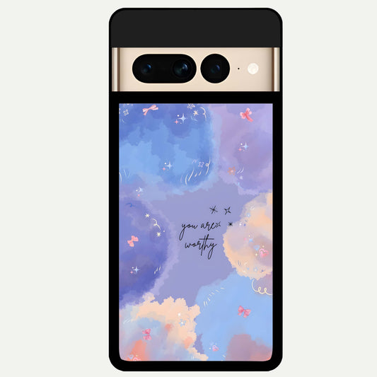  Celestial Cloud Magic Glass Case For Google Pixel 7 Pro back cover – full design glossy printed glass finish