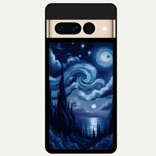  Celestial Dream Van Gogh Glass Case For Google Pixel 7 Pro back cover – full design glossy printed glass finish
