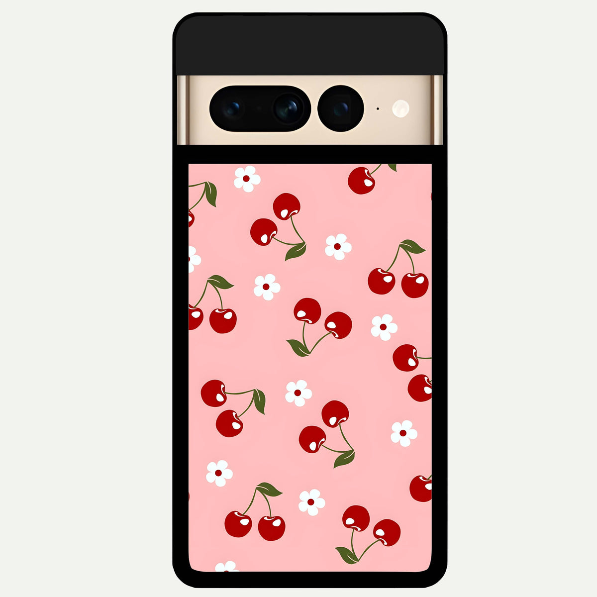  Cherry Love Mood Glass Case For Google Pixel 7 Pro back cover – full design glossy printed glass finish