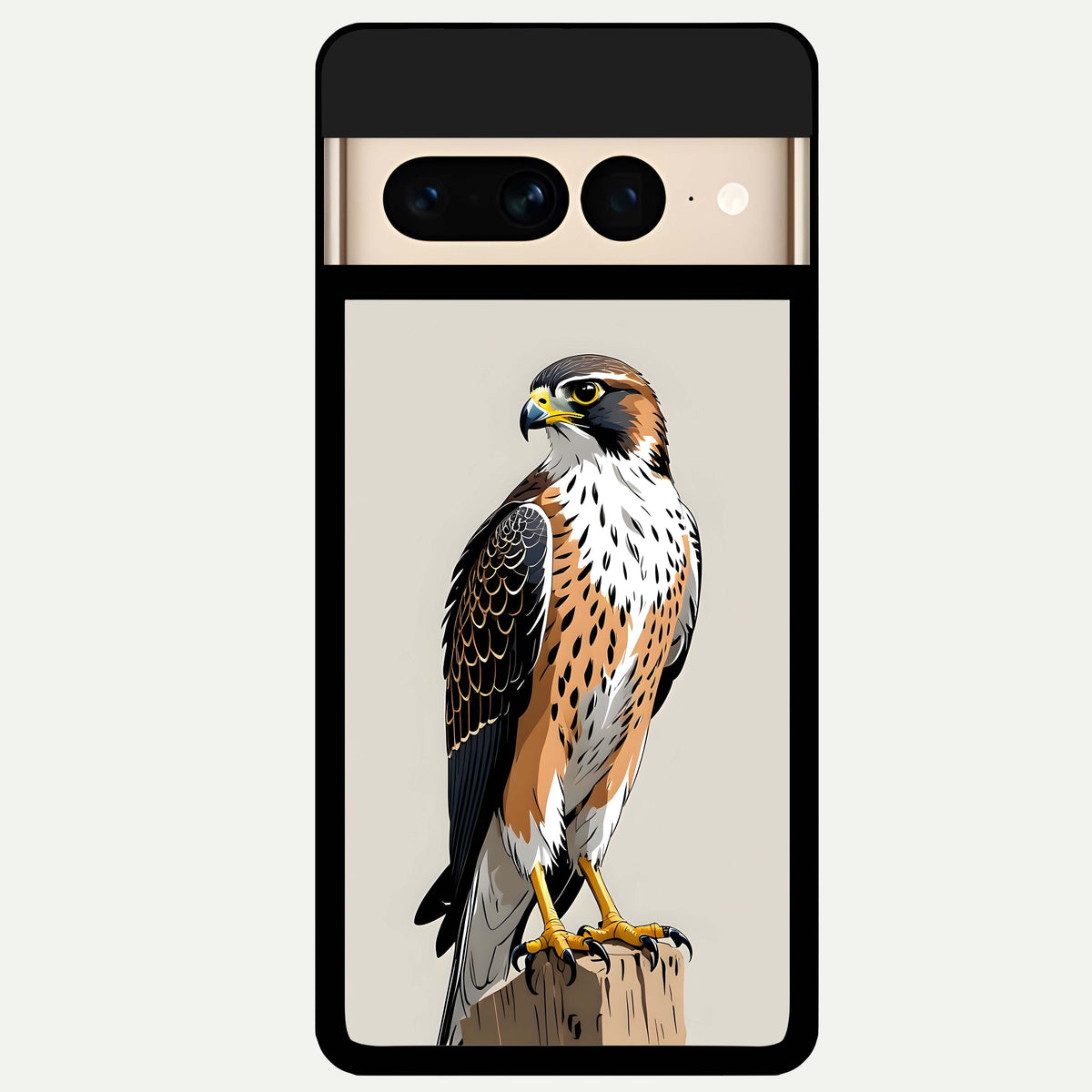  Clever Eagle Glass Case For Google Pixel 7 Pro back cover – full design glossy printed glass finish