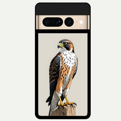  Clever Eagle Glass Case For Google Pixel 7 Pro back cover – full design glossy printed glass finish