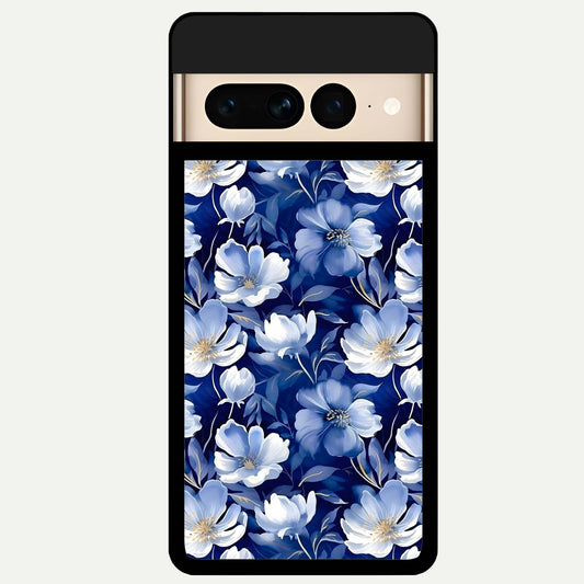  Cute Floral Patterns Glass Case For Google Pixel 7 Pro back cover – full design glossy printed glass finish