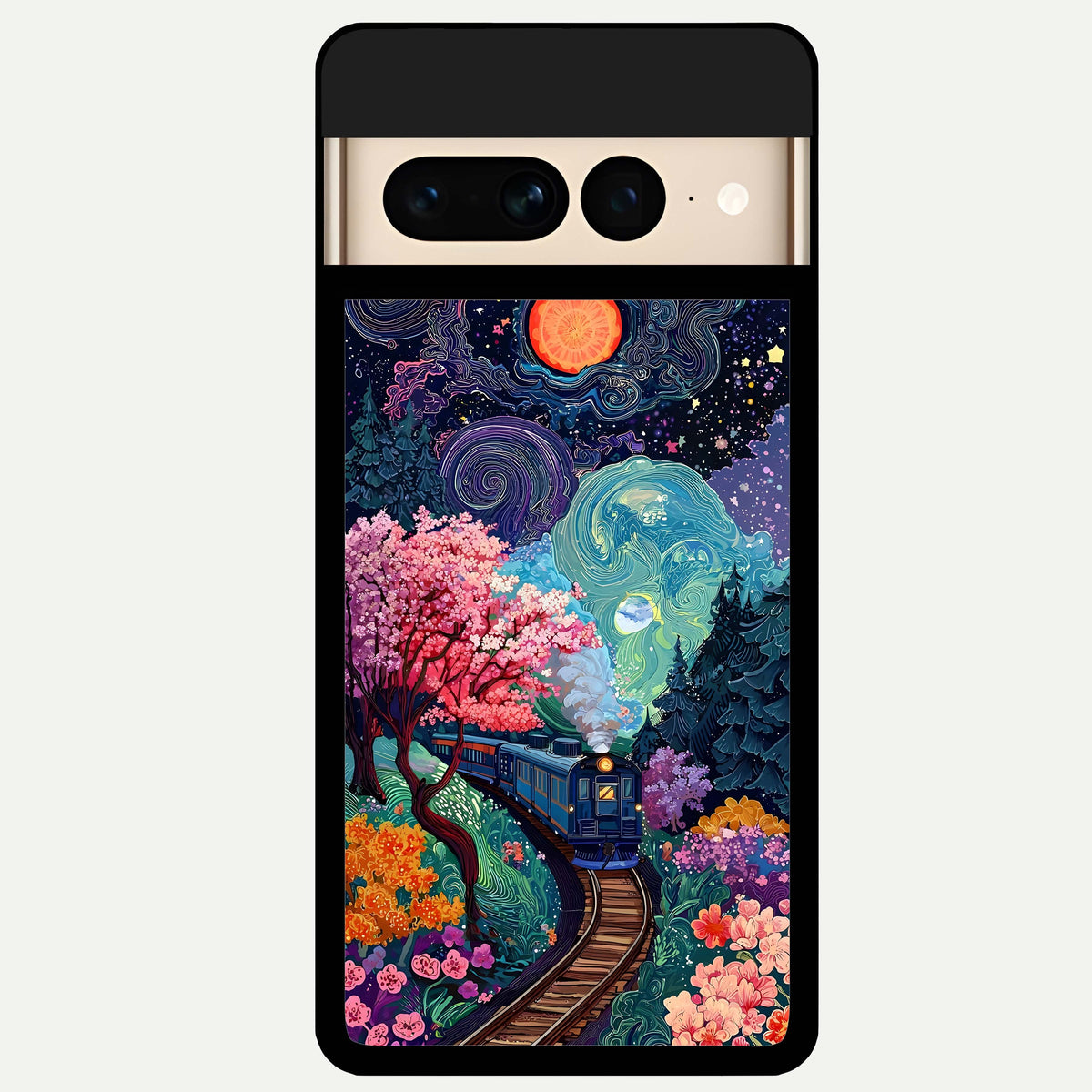  Digital Art Glass Case For Google Pixel 7 Pro back cover – full design glossy printed glass finish