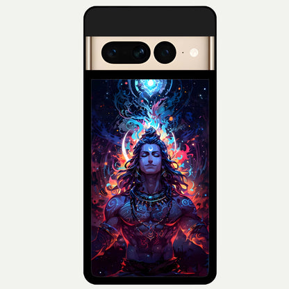  Divine Fire Shiv Glass Case For Google Pixel 7 Pro back cover – full design glossy printed glass finish