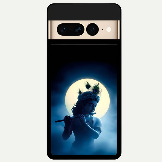  Divine Moon Flute Glass Case For Google Pixel 7 Pro back cover – full design glossy printed glass finish
