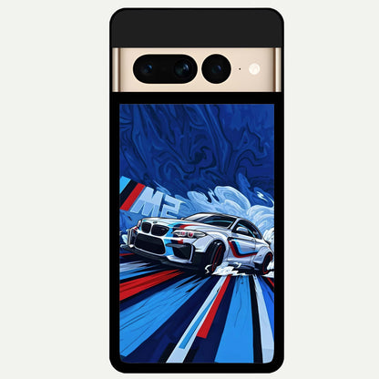  Drift Power Rush Glass Case For Google Pixel 7 Pro back cover – full design glossy printed glass finish