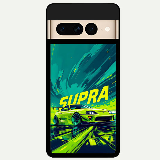  Electric Supra Thunder Glass Case For Google Pixel 7 Pro back cover – full design glossy printed glass finish