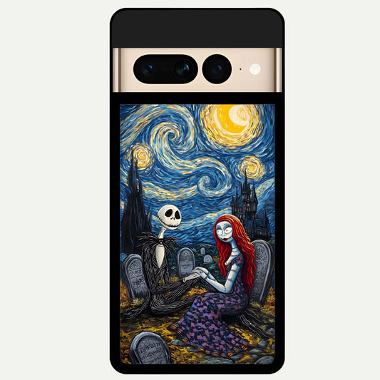  Eternal Night Love Glass Case For Google Pixel 7 Pro back cover – full design glossy printed glass finish
