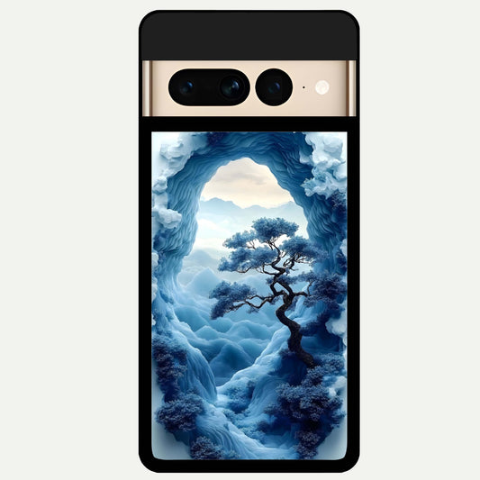  Frozen Serenity Gate Glass Case For Google Pixel 7 Pro back cover – full design glossy printed glass finish