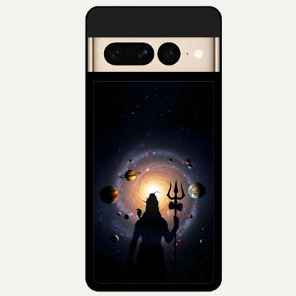  Galactic Shiva Vision Glass Case For Google Pixel 7 Pro back cover – full design glossy printed glass finish