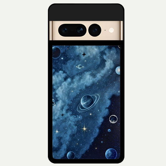  Galaxy Dream Space Glass Case For Google Pixel 7 Pro back cover – full design glossy printed glass finish