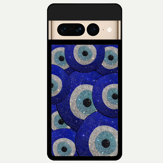  Galaxy Eye Flow Glass Case For Google Pixel 7 Pro back cover – full design glossy printed glass finish