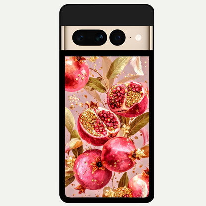  Golden Bloom Glow Glass Case For Google Pixel 7 Pro back cover – full design glossy printed glass finish