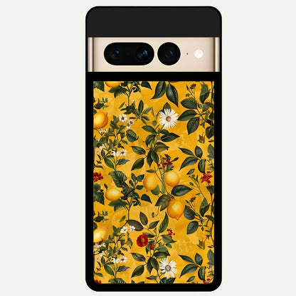 Golden Lemon Field Glass Case For Google Pixel 7 Pro back cover – full design glossy printed glass finish