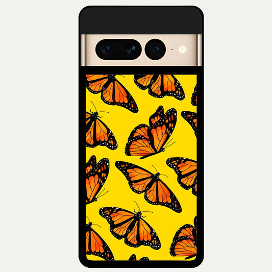  Golden Wing Flight Glass Case For Google Pixel 7 Pro back cover – full design glossy printed glass finish