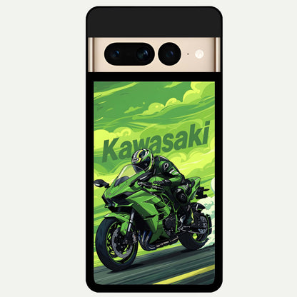  Greenery Sky Glass Case For Google Pixel 7 Pro back cover – full design glossy printed glass finish