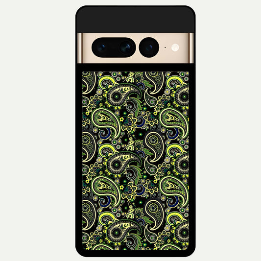  Green Lemon Glass Case For Google Pixel 7 Pro back cover – full design glossy printed glass finish