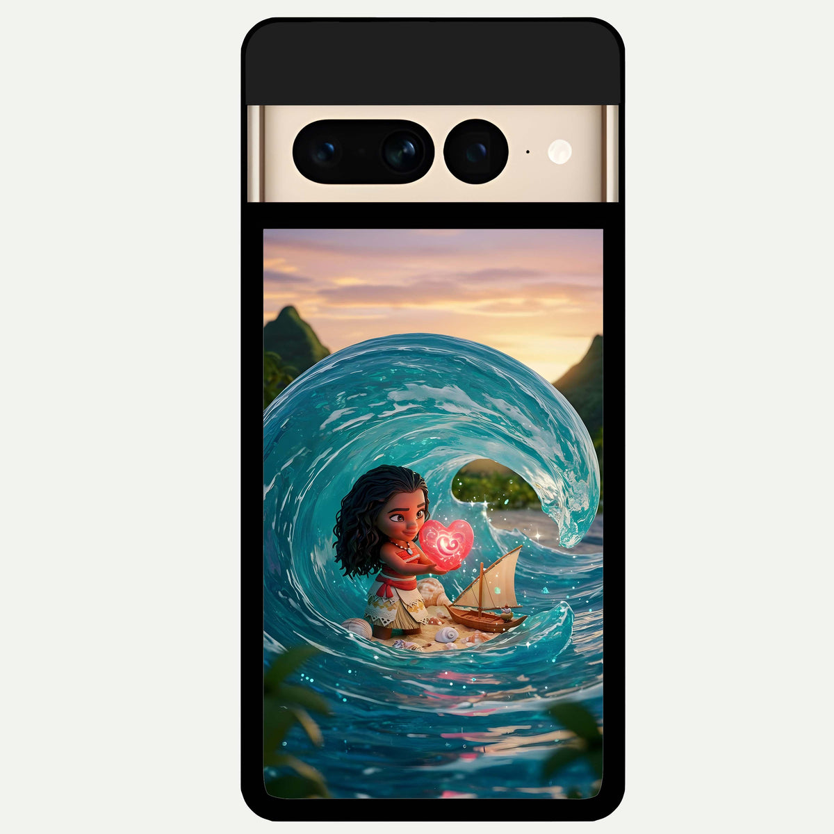  Heart of Ocean Glass Case For Google Pixel 7 Pro back cover – full design glossy printed glass finish